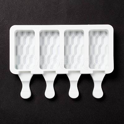 Food Grade DIY Rectangle Ice-cream Silicone Molds DIY-D062-04B-1