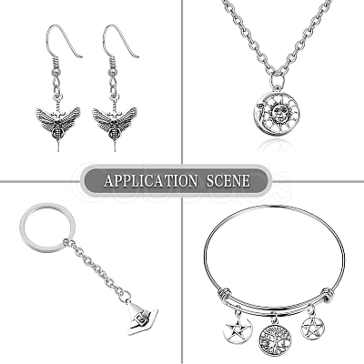 100Pcs 10 Styles Witch Hat & Fertility & Goblets Goddess Tibetan Style Alloy Pendants TIBEP-CJ0002-86-1