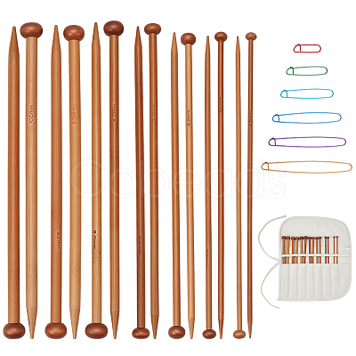 7Pairs 7 Styles Bamboo Knitting Needles TOOL-JOY0001-01-1