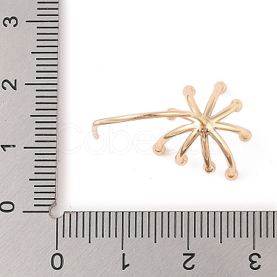 Brass Flower Earring Findings KK-N256-21G-1