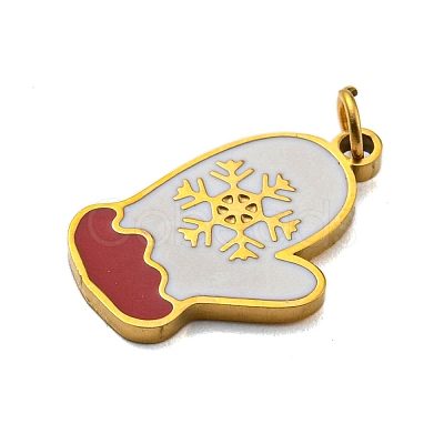 Christmas Theme Ion Plating(IP) 304 Stainless Steel Pendants STAS-O005-01G-G-1