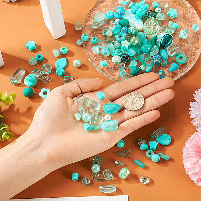 100G Transparent/Opaque Acrylic Beads MACR-TA0001-50G-1