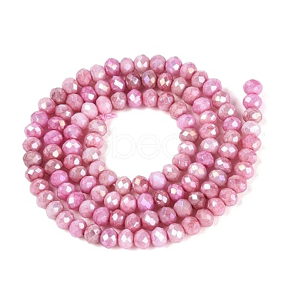 Anti-Tarnish Dyed Rondelle Glass Beads Strands LS-EGLA-T021-3mm-17-14-1