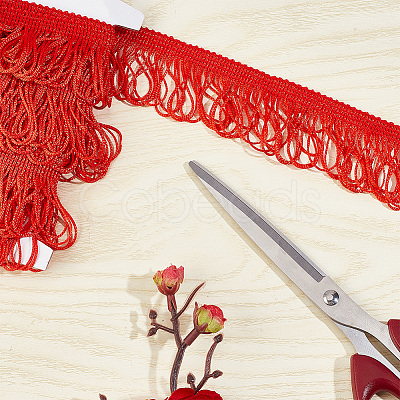 Polyester Tassel Lace Ribbon DIY-WH0308-535B-1