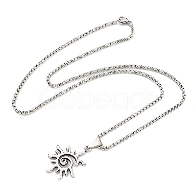 Alloy Pendant Necklace NJEW-B103-01AS-02-1