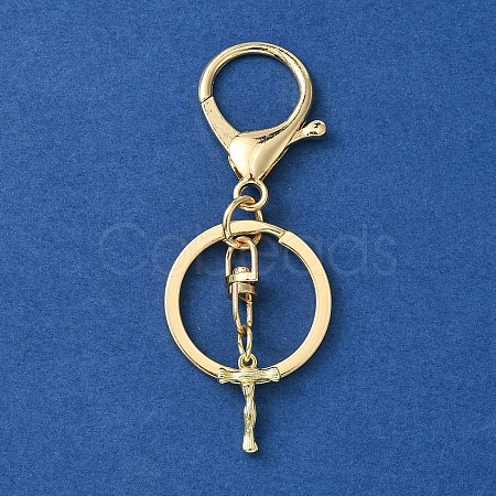 Alloy Initial Letter Charm Keychains KEYC-YW00006-20-1