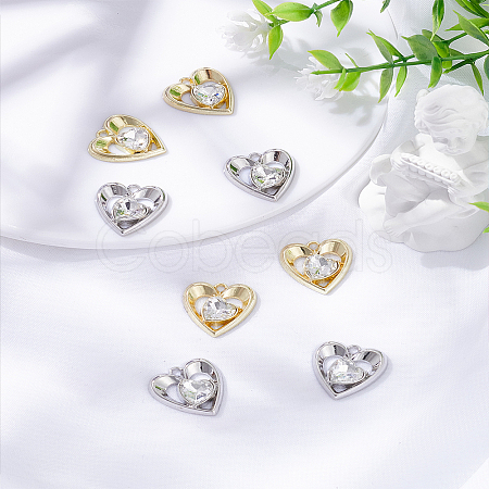 8Pcs 2 Colors Alloy Pendants FIND-LP0005-15-1