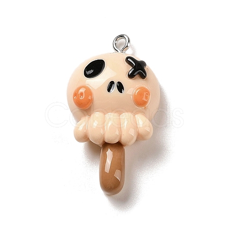 Opaque Resin Pendants RESI-K020-03D-1