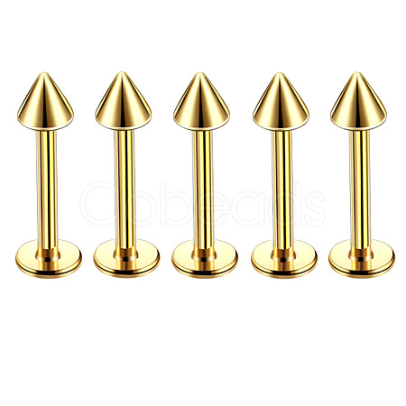 304 Stainless Steel Cone Internally Threaded Labrets for Women Men WG9B6EB-10-1