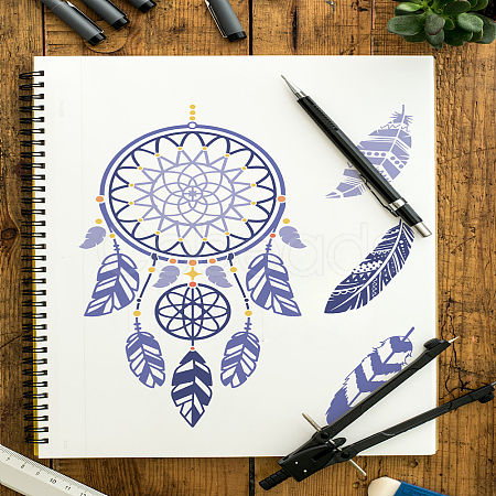Self-Adhesive Silk Screen Printing Stencil X1-DIY-WH0338-301-1