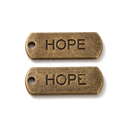Tibetan Style Alloy Rectangle Pendants TIBEP-Q043-054AB-NR-1