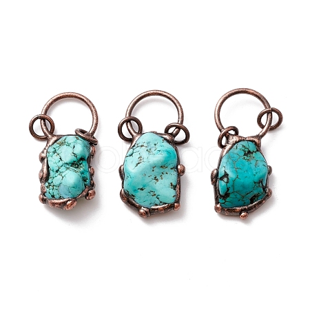 Synthetic Turquoise Pendants G-M383-16R-1
