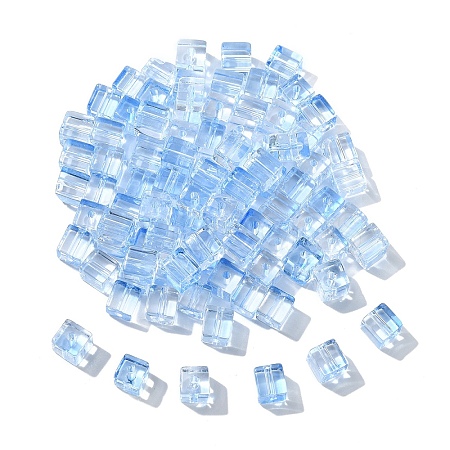 100Pcs Baking Paint Transparent Glass Beads DGLA-YW0001-35G-1