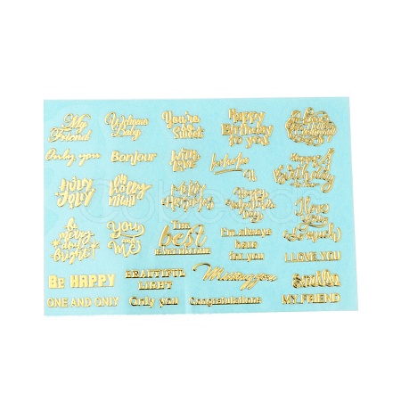 Brass Self-Adhesive Picture Stickers DIY-C059-01A-1