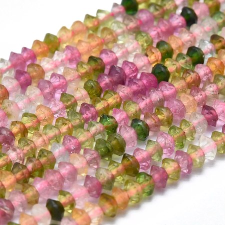 Natural Multicolor Tourmaline Beads Strands G-M353-A27-3mm-1