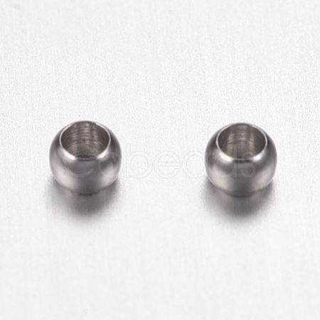 Tarnish Resistant 316 Surgical Stainless Steel Crimp Beads X-STAS-F117-03P-1