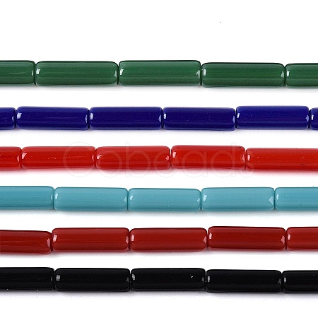 Opaque Solid Color Glass Beads Strands GLAA-N070-01A-CM-1