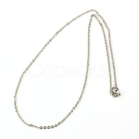 Tarnish Resistant 304 Stainless Steel Women Chain Necklaces X-NJEW-C079-01-1