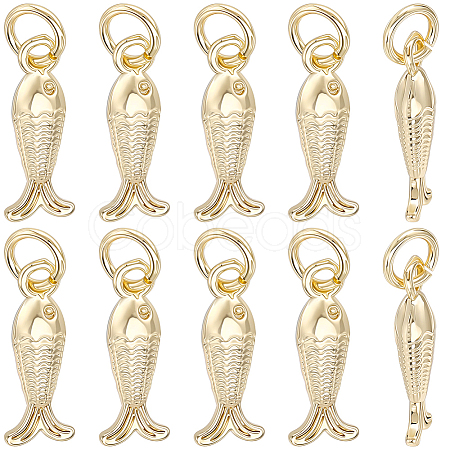 10Pcs Brass Pendants KK-BBC0025-86-1