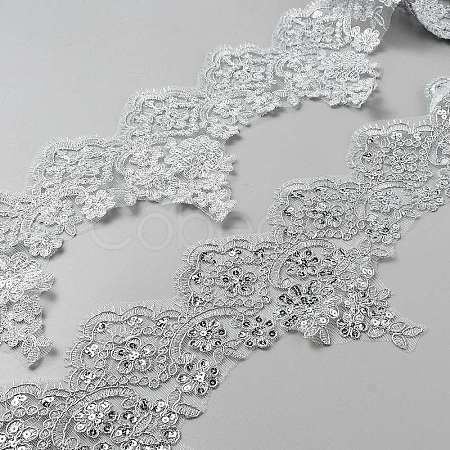 Polyester Flower Lace Ribbon OCOR-WH20012-63-1