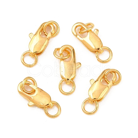 Brass Lobster Claw Clasps X-KK-KK801-G-1