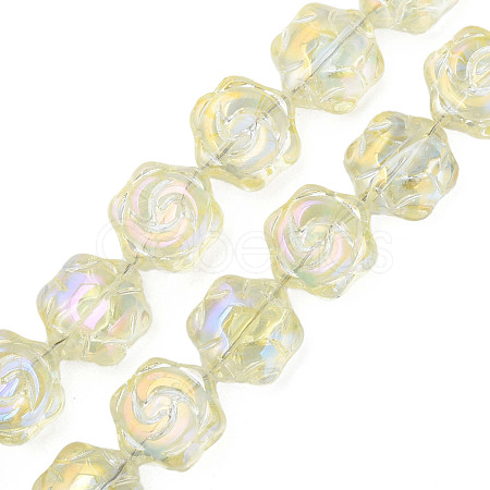 Electroplate Glass Beads Strands EGLA-N008-018-D01-1