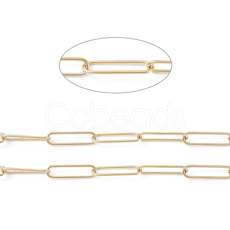 304 Stainless Steel Paperclip Chains CHS-L022-02C-G-1
