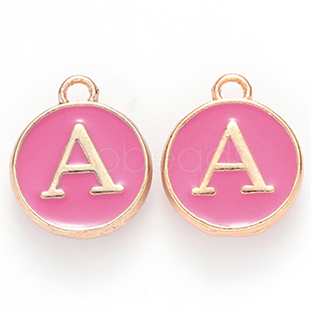 Golden Plated Alloy Enamel Charms ENAM-S118-08A-1