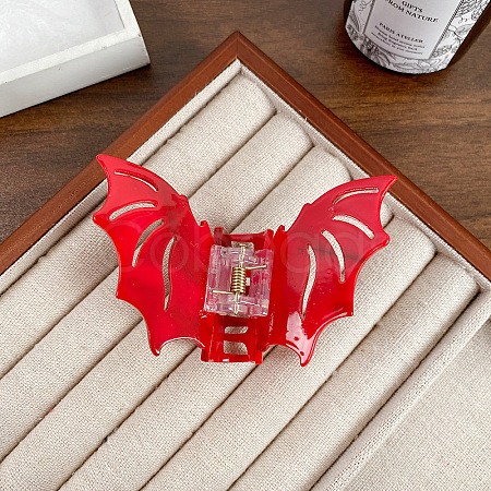 Halloween Bat Acrylic Claw Hair Clips PW-WG87310-07-1