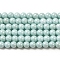 Cubic Zirconia Imitation Pearl Bead Strands, Round, Pale Turquoise, 4mm, Hole: 0.7mm, about 94pcs/strand, 14.69''(37.3cm)