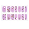 Full Cover Nombre Nail Stickers, Self-Adhesive, for Nail Tips Decorations, Lilac, 24x8mm, 14pcs/sheet