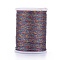 Polyester Metallic Thread, Colorful, 1mm, about 7.65 yards(7m)/roll