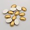 Oval Acrylic Cabochons, Goldenrod, 25x18x6.2~6.34mm