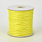 Eco-Friendly Korean Waxed Polyester Cord, Yellow, 0.5mm, about 169.51~174.98 Yards(155~160m)/Roll