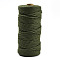 Cotton String Threads, Macrame Cord, Decorative String Threads, for DIY Crafts, Gift Wrapping and Jewelry Making, Dark Olive Green, 3mm, about 109.36 Yards(100m)/Roll.