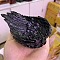 Resin Feather Wing Crystal Ball Display Pedestal, for Home Office Desktop Decoration, Black, 11.5x7.8cm