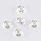 304 Stainless Steel Beads, Round, Silver Color Plated, 5x4.5mm, Hole: 1.5mm