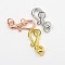 Alloy S-Hook Clasps, with Jump Rings, Mixed Color, 22x9x2mm, Hole: 1mm, Closed Ring: 5x0.8mm