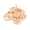 Flocky Acrylic Beads, Letter C Shape, PeachPuff, 40x36.8x6.6mm, Hole: 1.4mm, Inner Diameter: 22.5mm