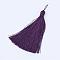 Nylon Tassel Big Pendants, Indigo, 105x11mm