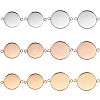 12Pcs 6 Style 304 Stainless Steel Cabochon Connector Settings STAS-SZ0001-42-1