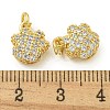 Rack Plating Brass Micro Pave Clear Cubic Zirconia Charms KK-Z067-23G-07-3