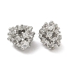Brass Clear Cubic Zirconia Beads KK-D228-23P-1