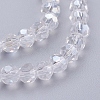 Electroplate Glass Beads Strands EGLA-R016-4m-25-3