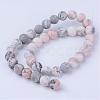 Natural Zebra Jasper Beads Strands G-Q462-6mm-03-2