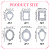 12Pcs 6 Styles Resin Embossed Photo Frames AJEW-AR0005-59A-2