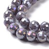 Electroplate Glass Beads Strands GLAA-E036-13-M-5