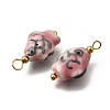 Handmade Porcelain Pendants PR-CBA0027-06G-03-2