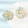 304 Stainless Steel Enamel Stud Earrings SA-CBA0141-03G-2