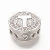 Platinum Plated Brass Micro Pave Cubic Zirconia Multi-Strand Links KK-P191-01T-P-3